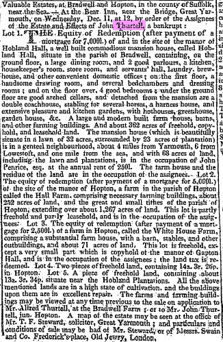 'The
Times' of 2 and 9 December 1822