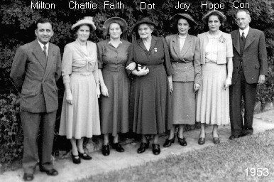 Milton, Chattie, Faith, Dot, Joy, Hope, Con - 1953